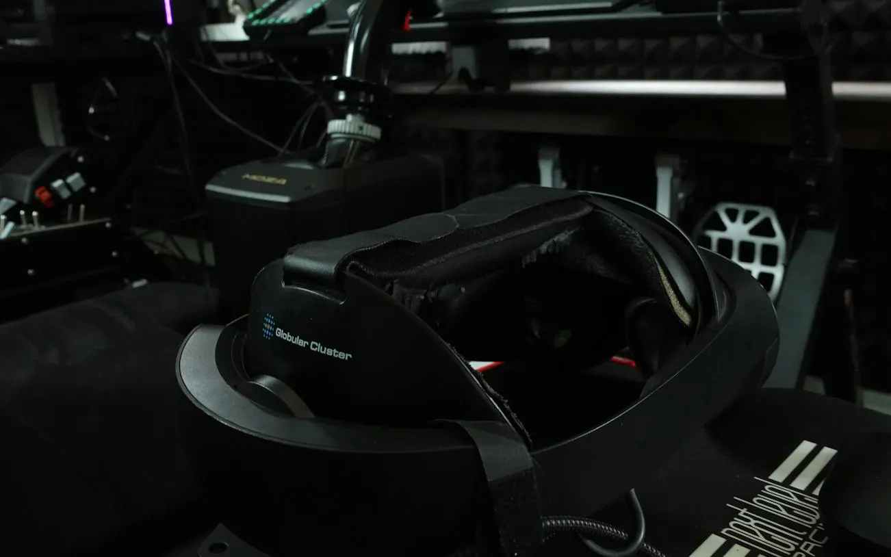 Flight simulation headset at SIMPRO Academy in Phuket.