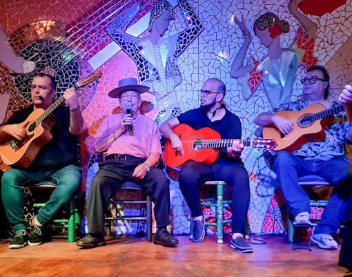 Flamenco dancers and musicians