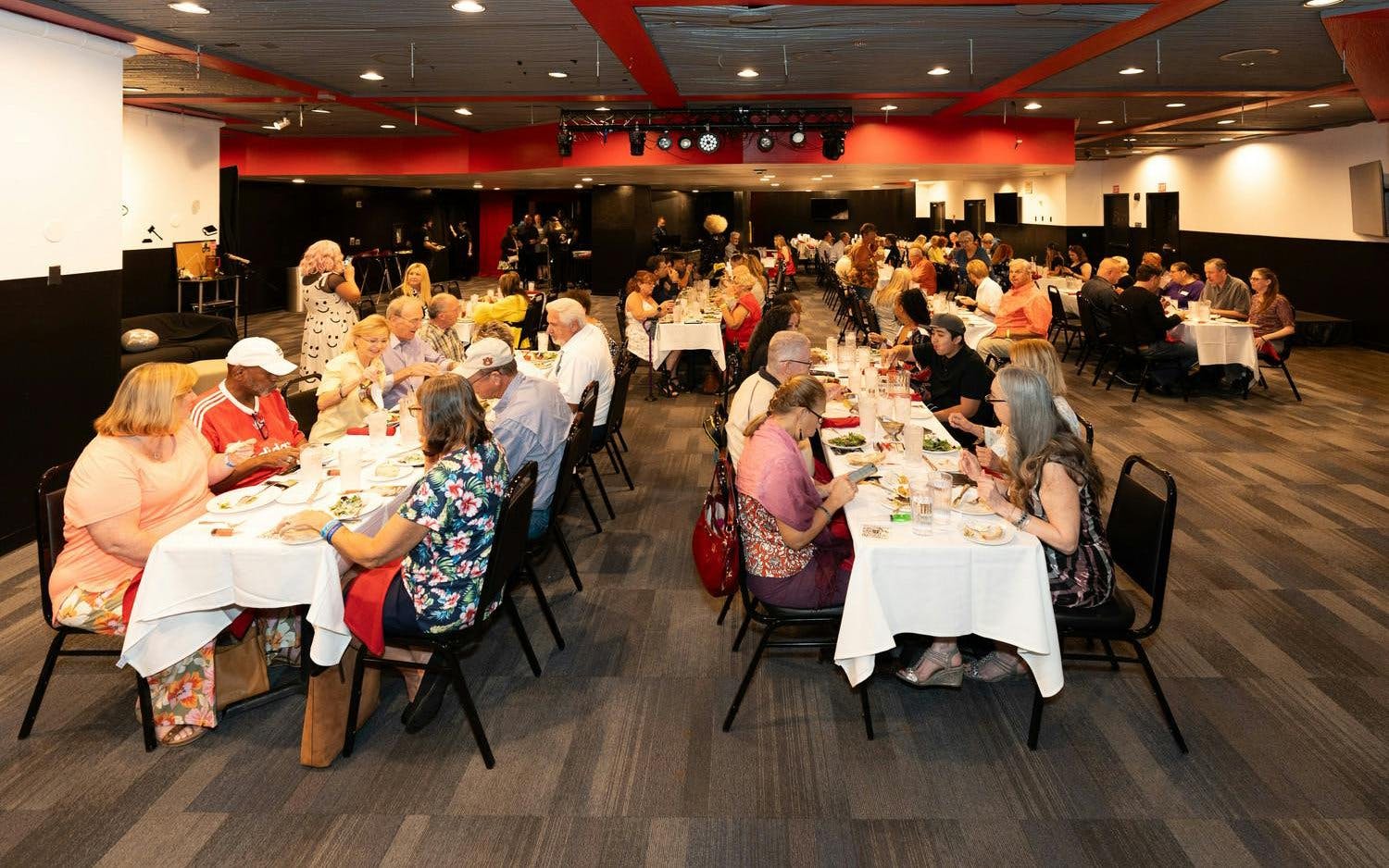 Guests dining at Marriage Can Be Murder show in Las Vegas.