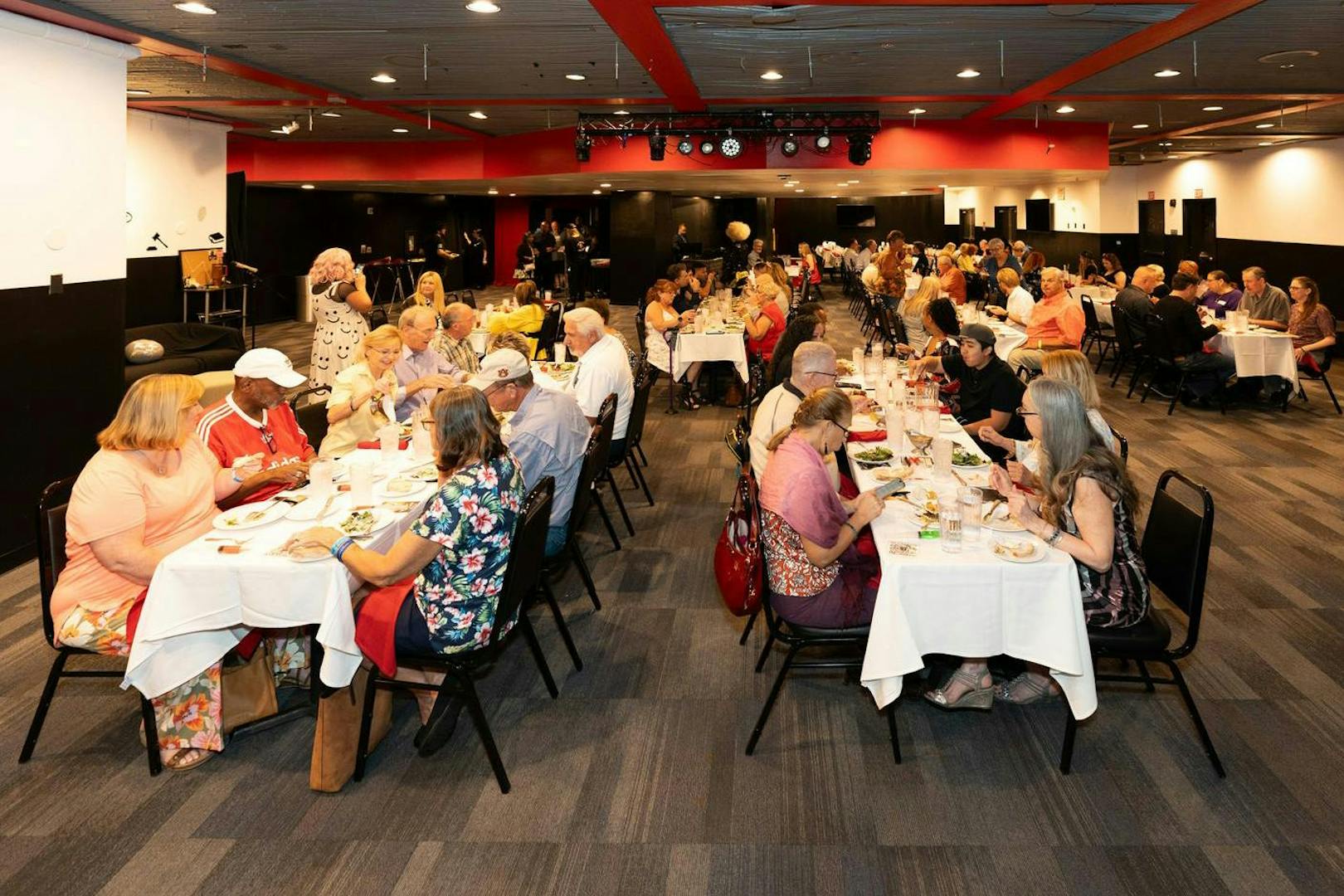 Guests dining at Marriage Can Be Murder show in Las Vegas.