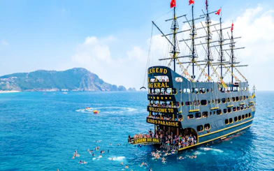 From Side: Big Kral Pirate Yacht Cruise with Lunch and Unlimited Drinks