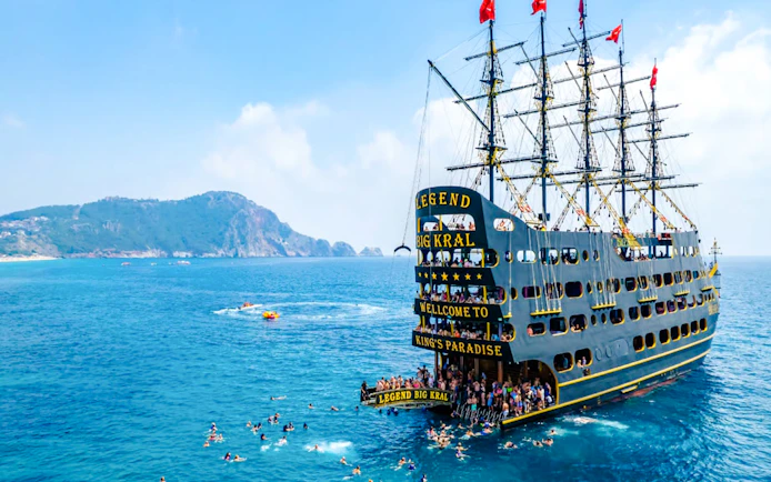 From Side: Big Kral Pirate Yacht Cruise with Lunch and Unlimited Drinks