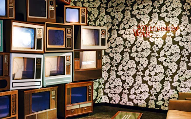 Vintage televisions display at Smithsonian National Museum of American History exhibit.