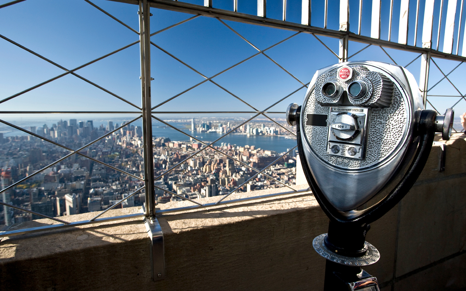 panaromic view from observation deck at 86th floor of empire state building