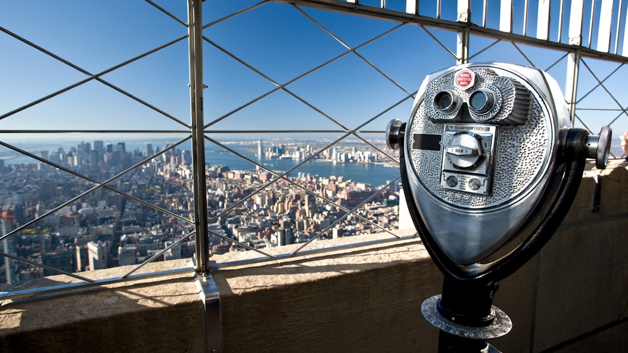 panaromic view from observation deck at 86th floor of empire state building