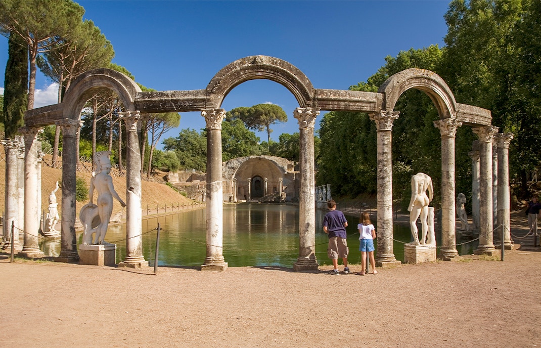 Statues in the Canopus at Hadrian's Villa, Tivoli