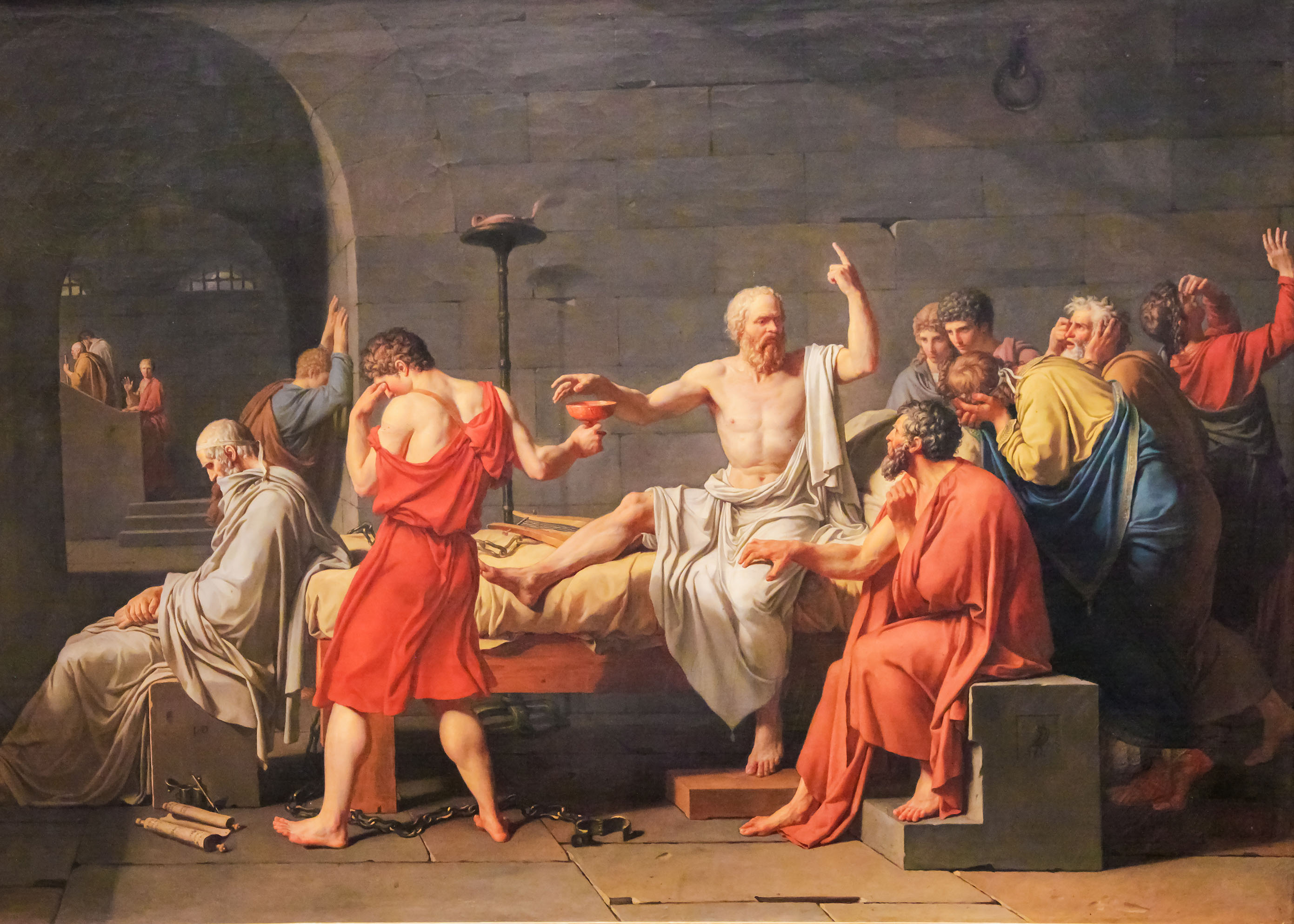 The Death of Socrates painting at the Metropolitan Museum of Art.