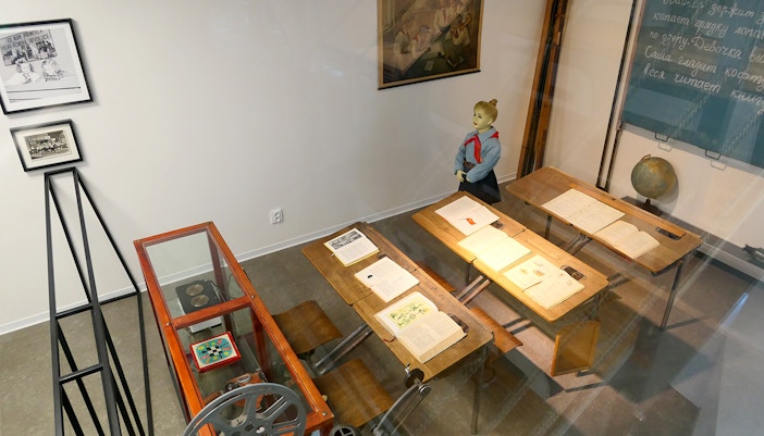 Communist Era School Classroom in Museum of Communism Prague