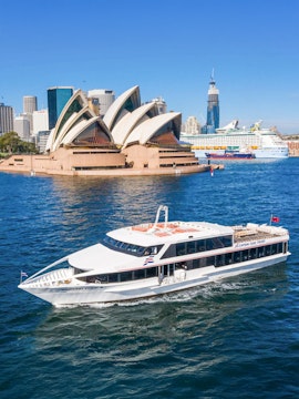 Cruise ship near Sydney Opera House