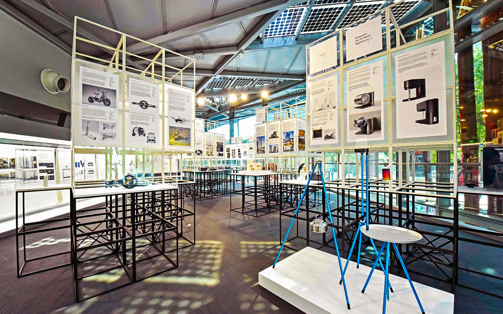 Red Dot Design Museum interior with design exhibits and informational displays.