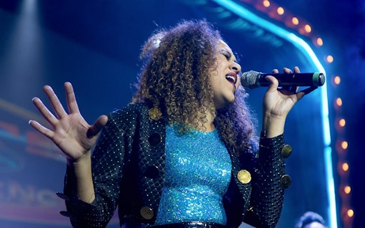 Singer performing at The Jets: Back to the 80's & 90's Experience concert.