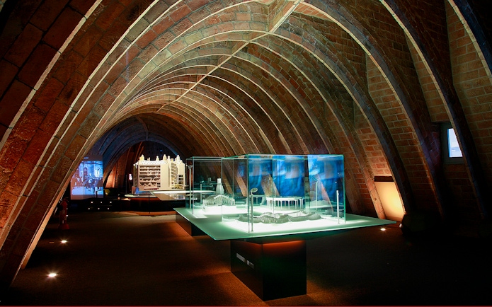 Model of La Pedrera's architecture in Casa Mila's attic, Barcelona.