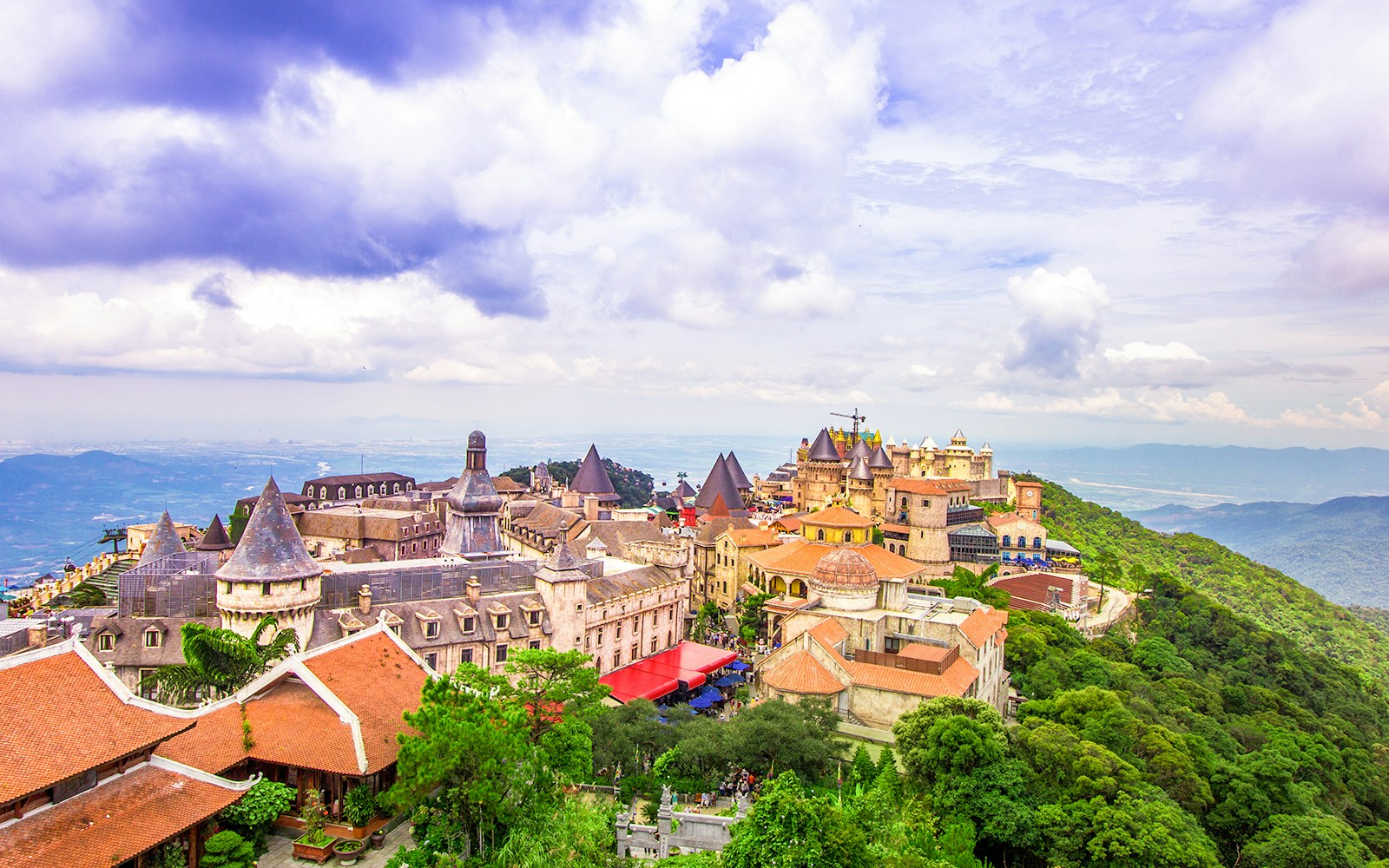 Landscape landmark of French village at Bana hills in Da Nang,Vietnam