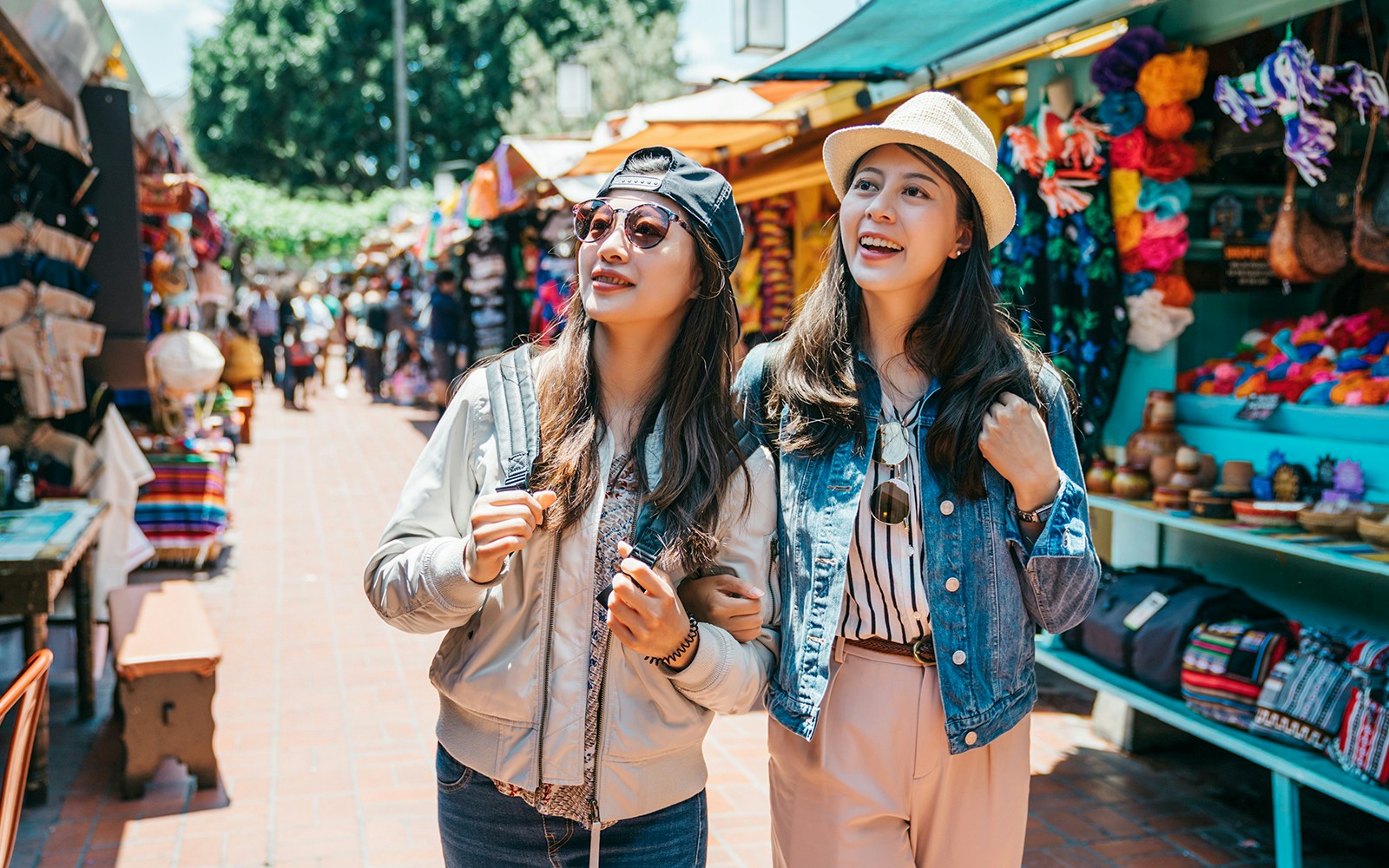 Shoppers at Olvera Street