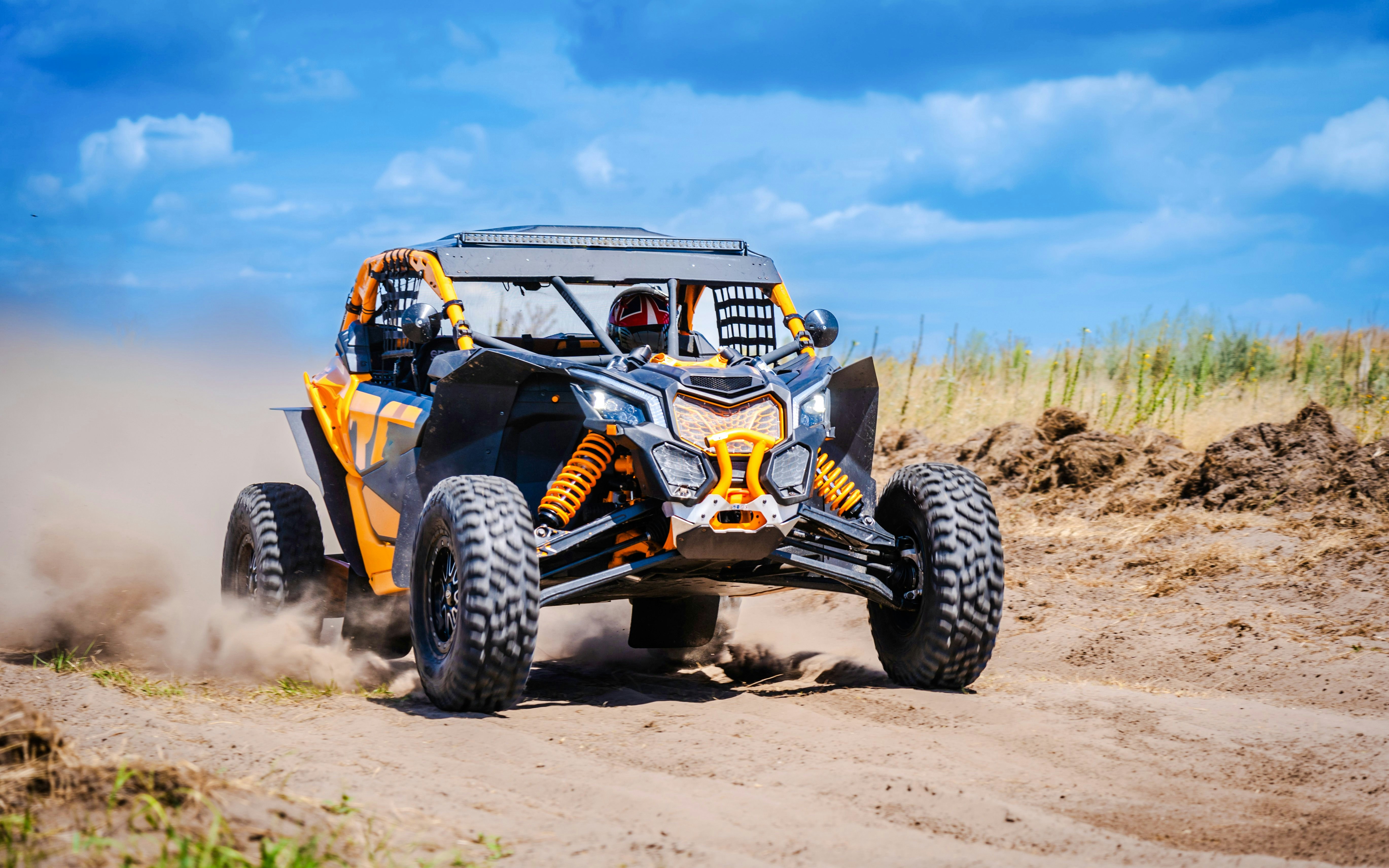Buggy driving through sandy terrain during sunset tour in the Palmeraie.