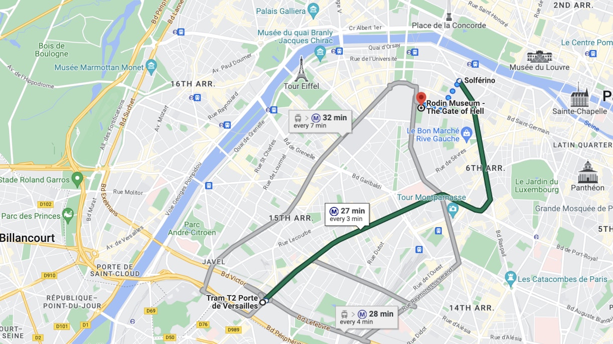 Getting to Musée Rodin Paris via Tram