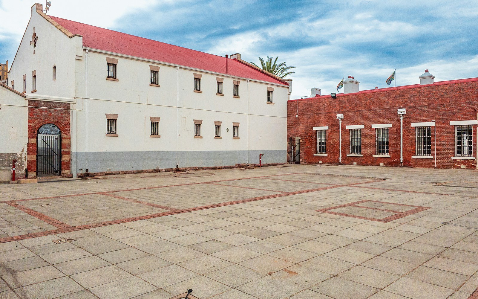 Architecture of Constitution Hill in the city of Johannesburg in South Africa