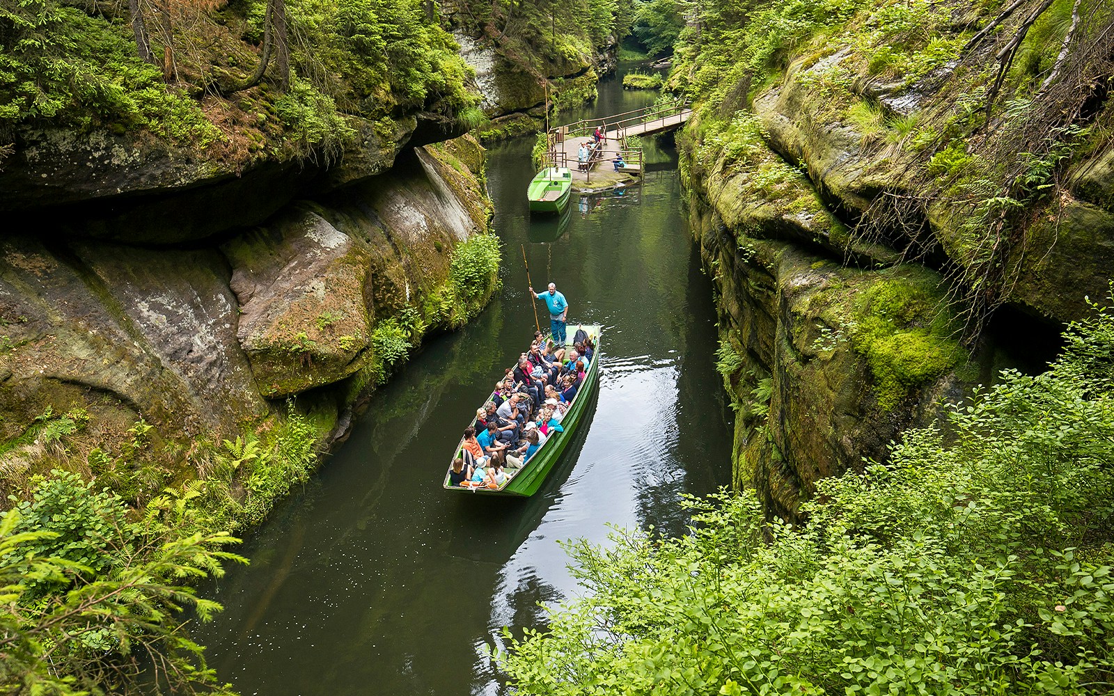 Bastei Bridge in Saxon Switzerland with Elbe River boat ride, part of guided tour with lunch.