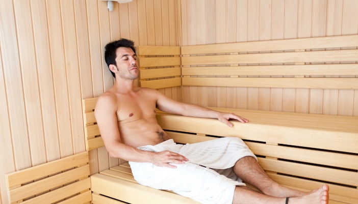 Sauna during Turkish bath