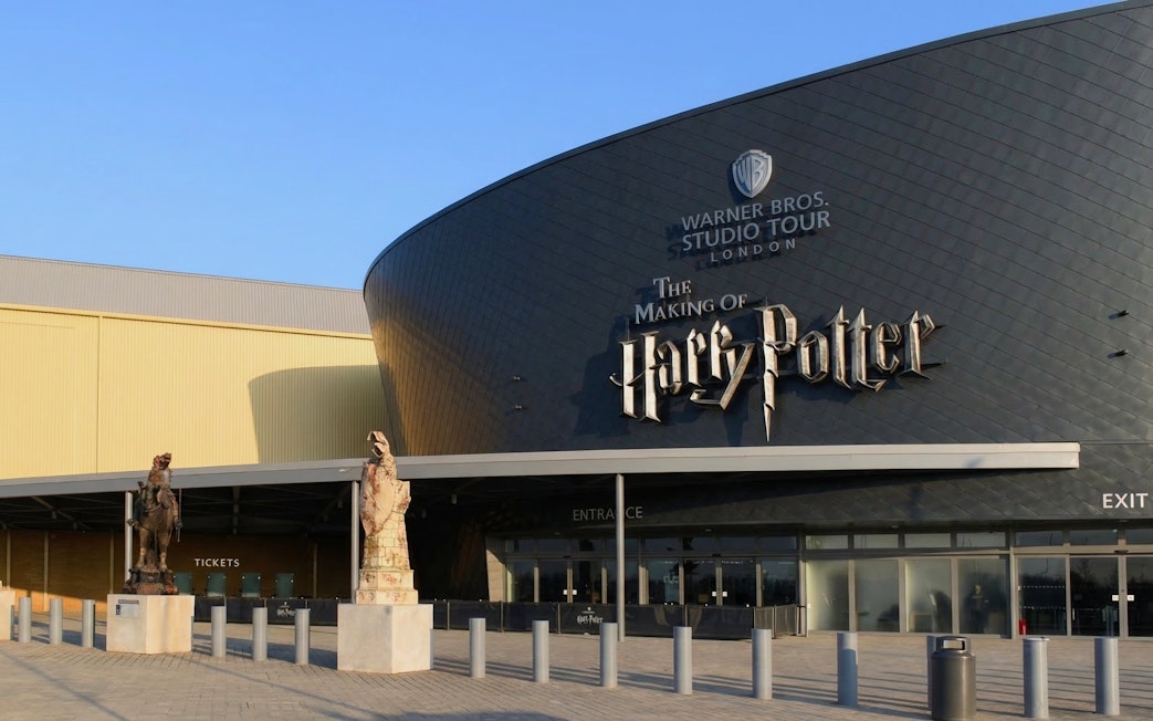 Warner Bros. Studio Tour entrance for The Making of Harry Potter in London.
