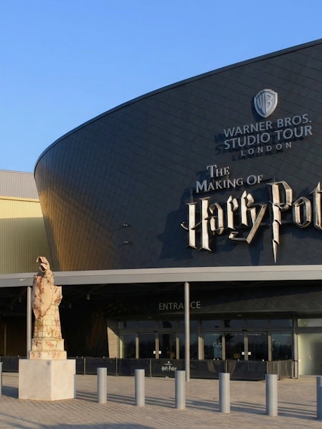 Warner Bros. Studio Tour entrance for The Making of Harry Potter in London.