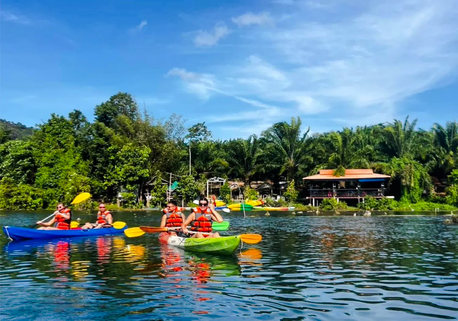 Krabi: Kayaking, Swimming & Elephant Feeding Experience