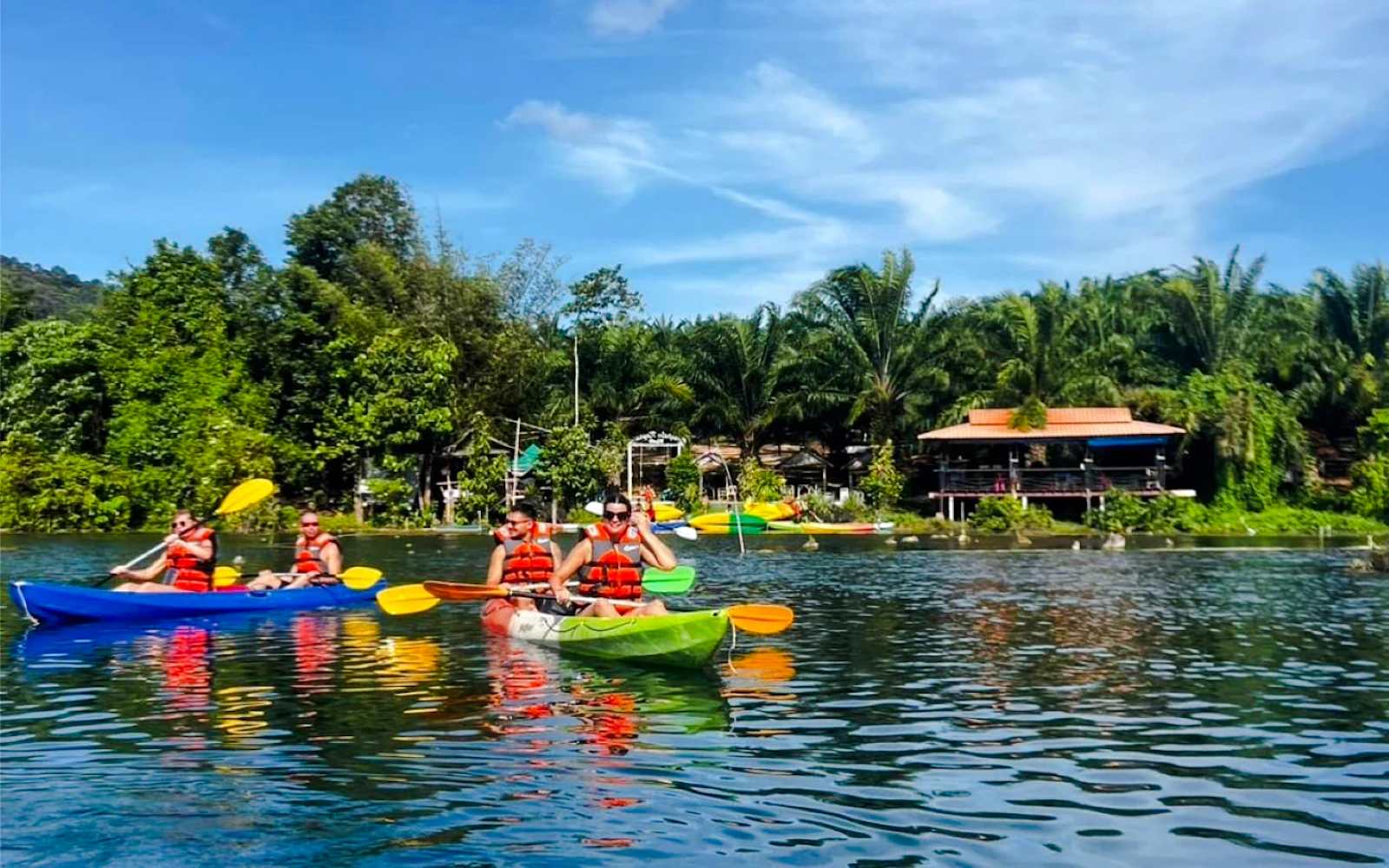 Krabi: Kayaking, Swimming & Elephant Feeding Experience