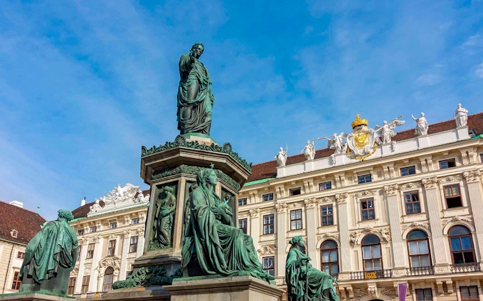 Monument of Emperor Francis I in Hofburg Palace courtyard, Vienna.