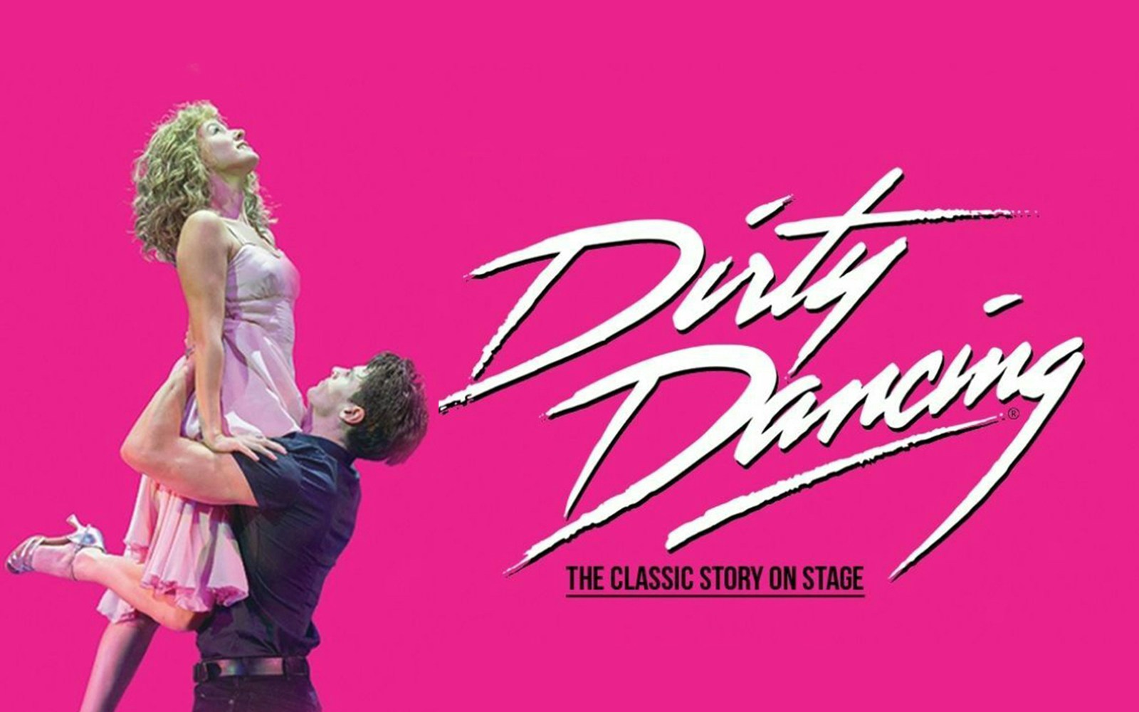 Stage performance of Dirty Dancing with iconic lift scene.