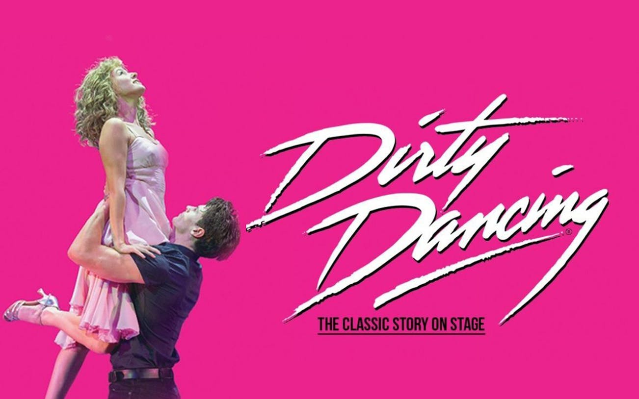Stage performance of Dirty Dancing with iconic lift scene.