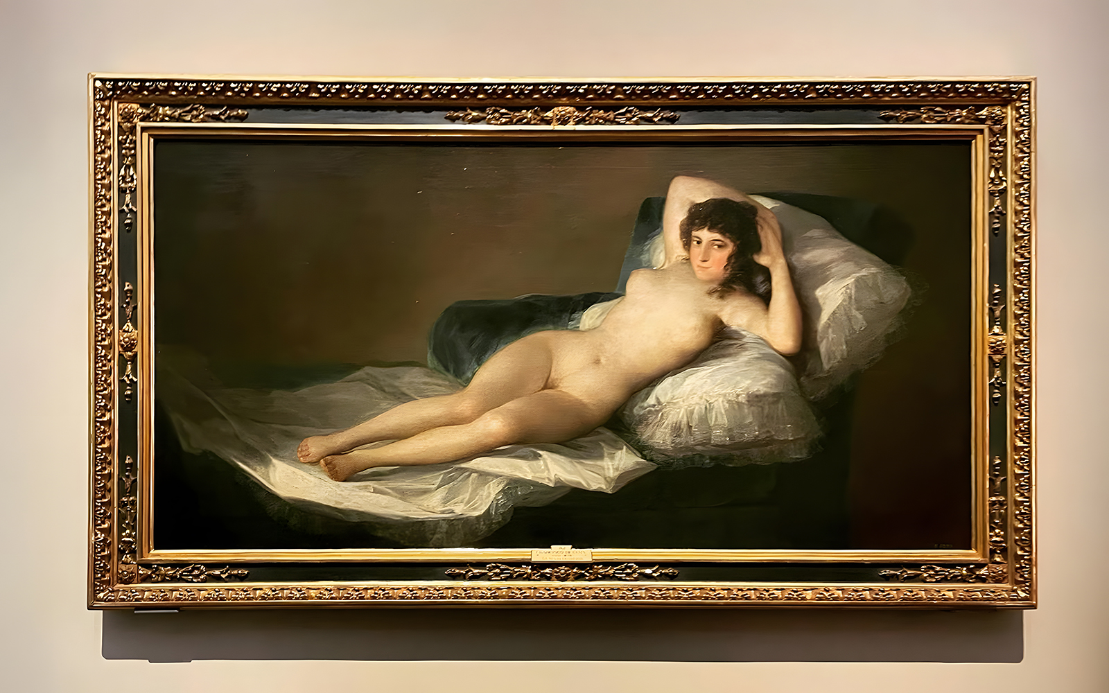 Nude Maja painting displayed in Prado Museum, Madrid.
