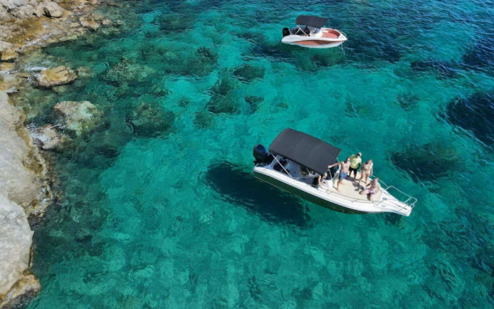Private Blue Cave & Elafiti Islands Speedboat Tour with Drinks & Snorkeling