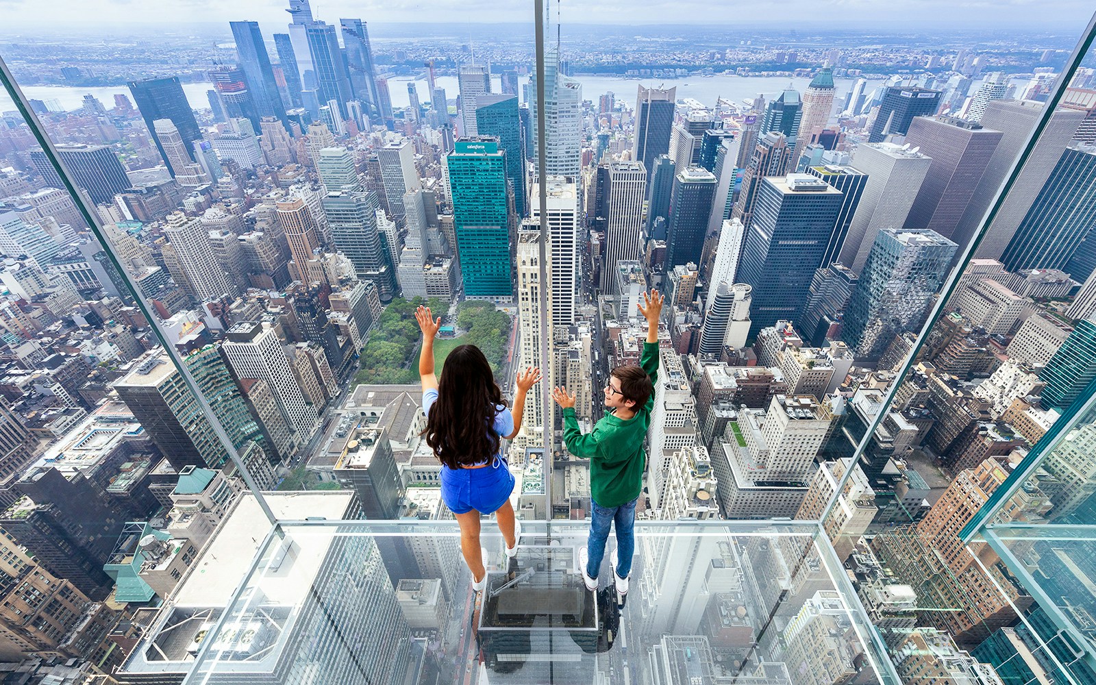 Ride a glass elevator