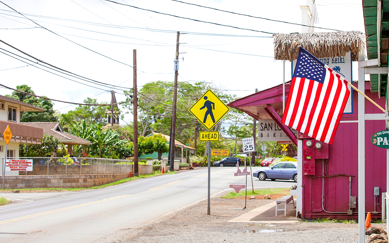 View of the streets iof Hawaii North Shore
