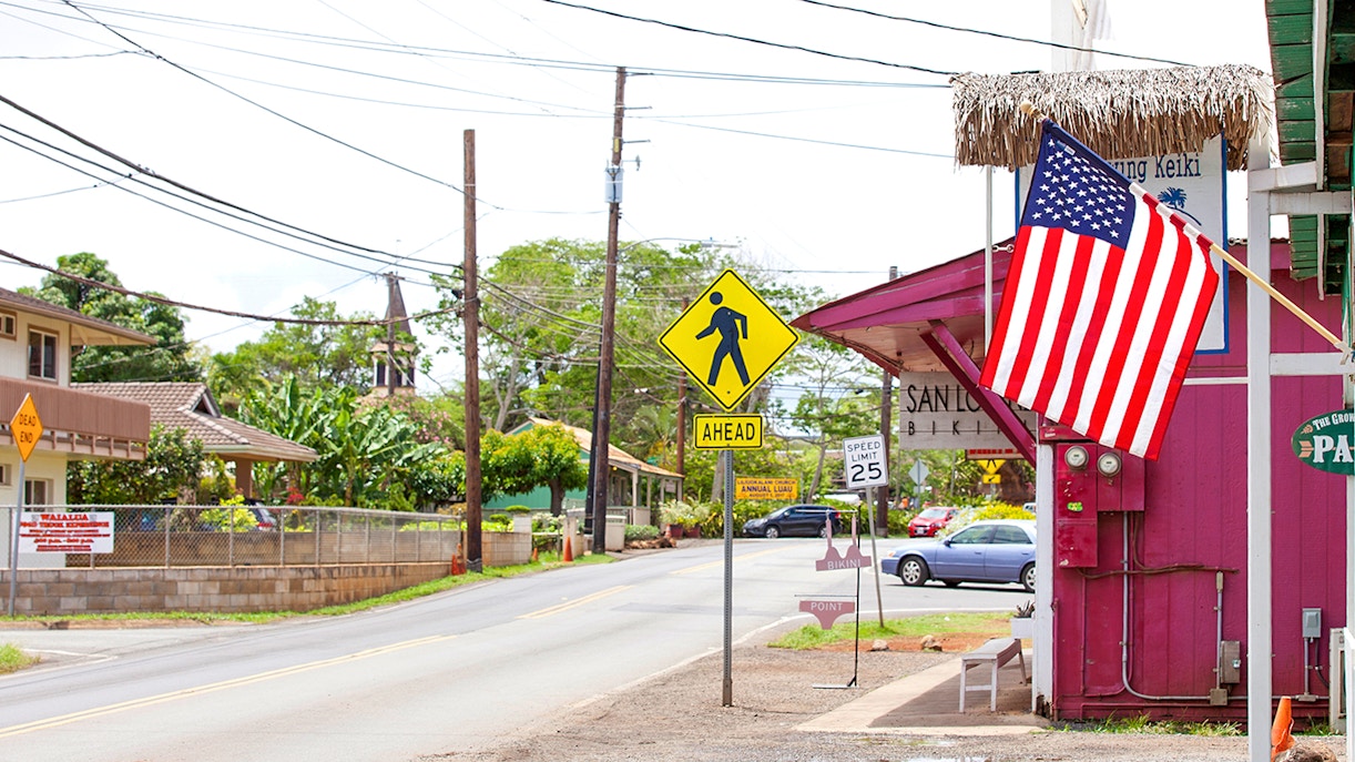 View of the streets iof Hawaii North Shore