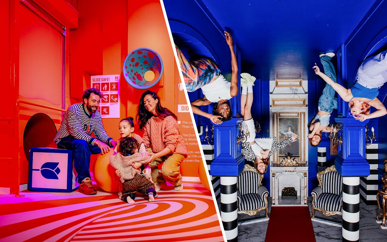 Guests enjoying interactive exhibits at Highlights of Holland experience.