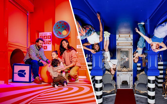 Guests enjoying interactive exhibits at Highlights of Holland experience.