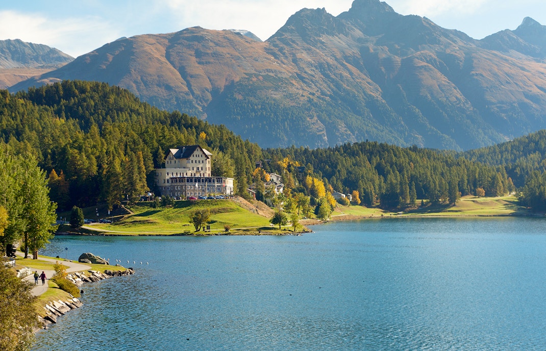 Alpine landscape, St. Moritz, Switzerland.