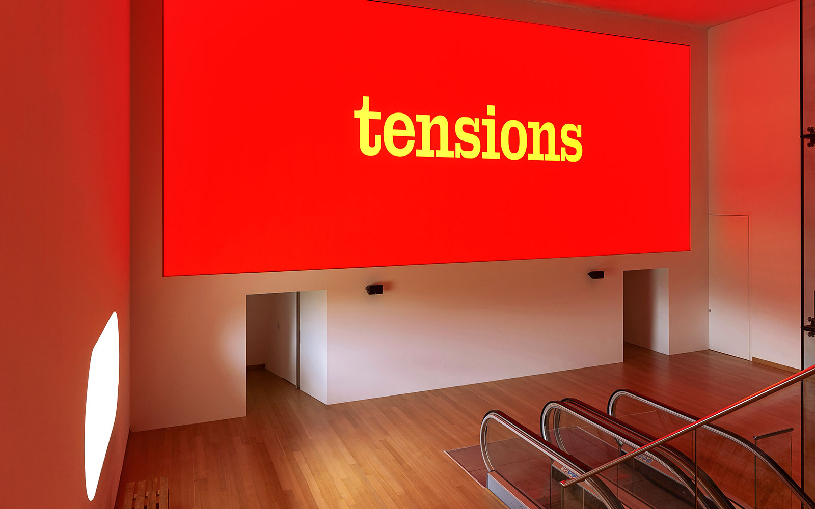 Installation view with "tensions" display at Stedelijk Museum.