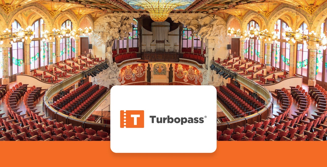 Palace of Catalan Music exterior in Barcelona with Turbopass access.
