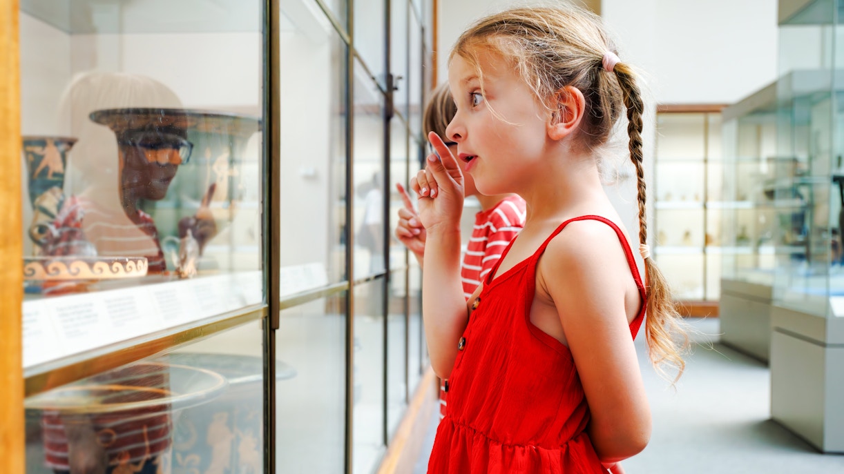 Girl at a museum
