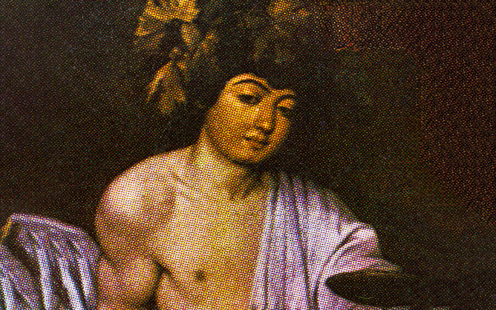 Bacchus by Caravaggio painting at Uffizi Gallery, Florence.