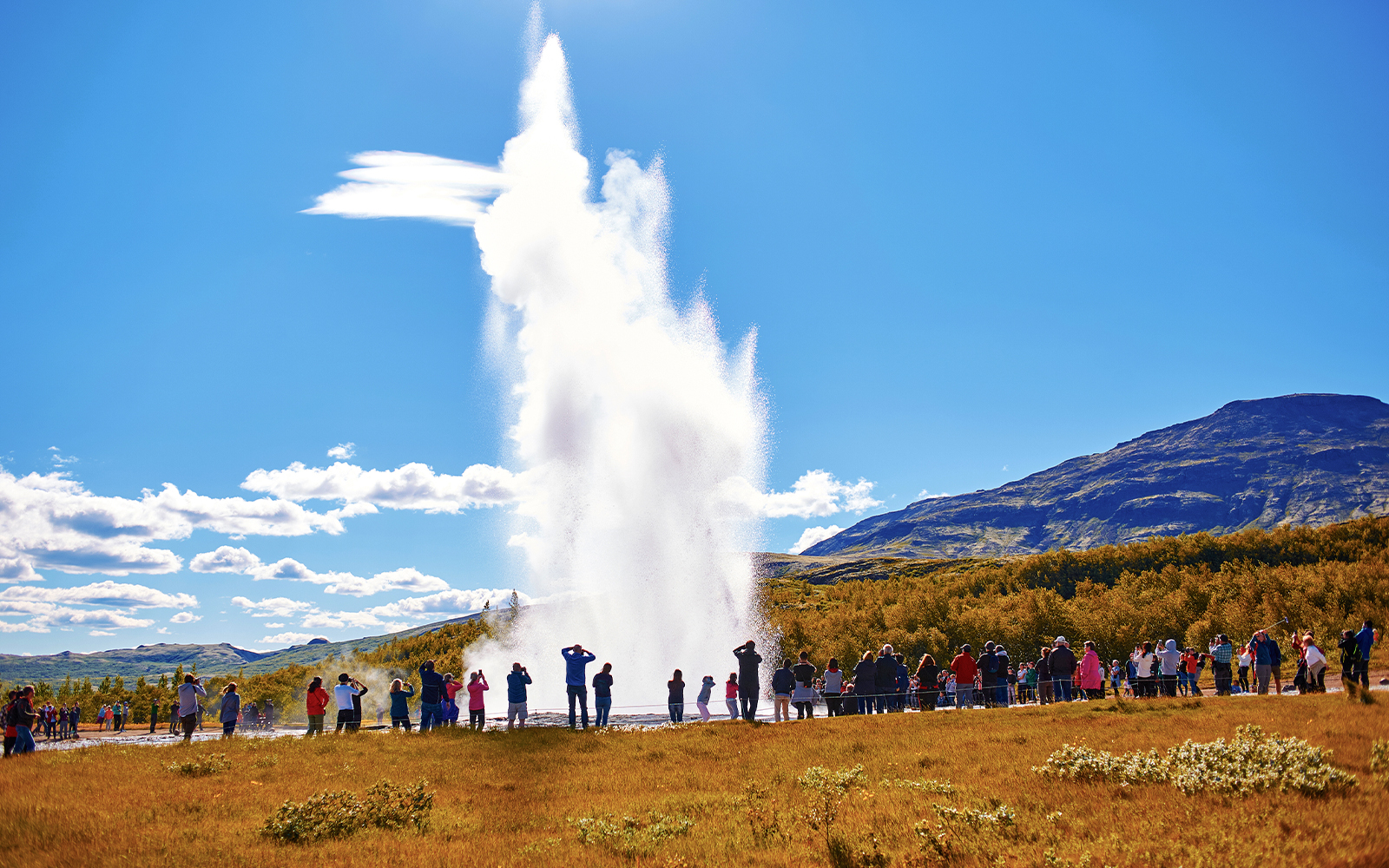 Heiße Quellen von Geysir