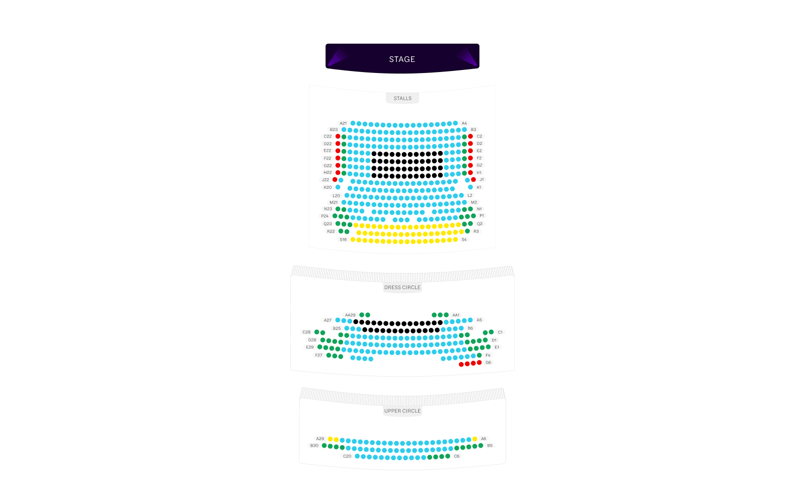 Criterion Theatre Seating Plan