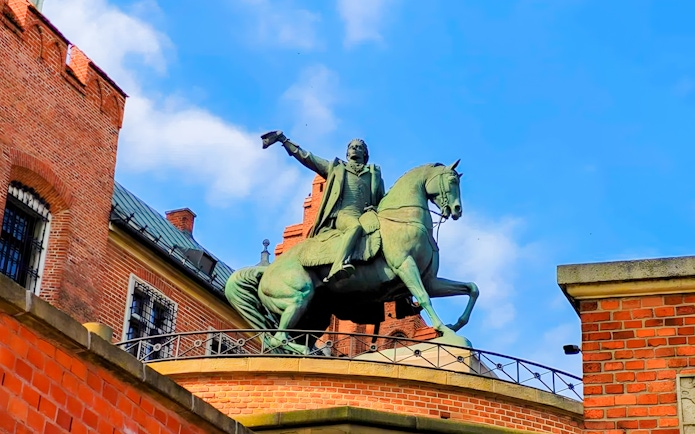 Tadeusz Kościuszko Monument at Wawel Castle, Kraków, Poland.