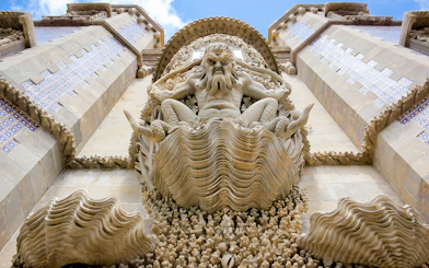 Triton sculpture at Pena Palace, Sintra, Portugal.