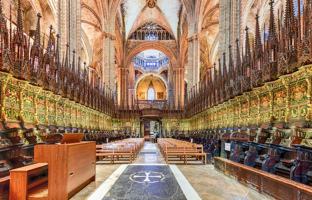 Inside Barcelona Cathedral