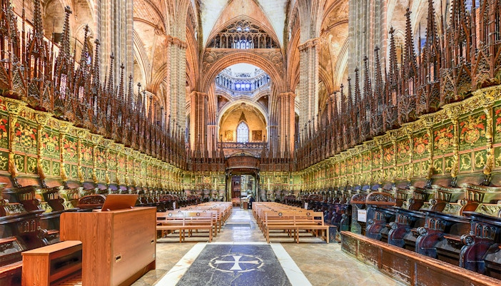 Inside Barcelona Cathedral