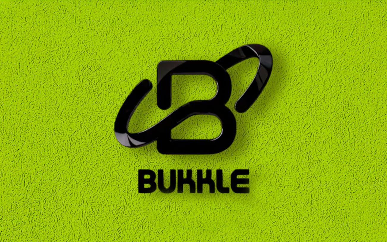Bukkle logo on a textured green background for Eden on Saturdays event.