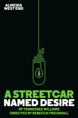 Streetcar Named Desire theater poster with cast names and show details.